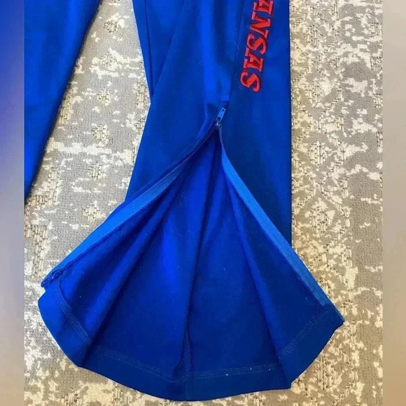 Kansas Jayhawks Adidas Warm Up Pants color Red and Blue Medium - Picture 5 of 7